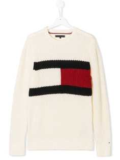 Tommy Hilfiger Junior трикотажный свитер с логотипом