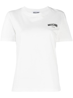 Moschino футболка с вышитым логотипом