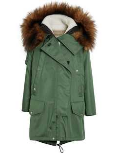 Burberry парка с отделкой из искусственного меха