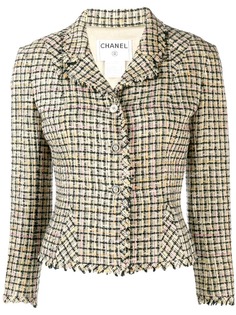 Chanel Pre-Owned твидовый пиджак кроя слим 2003-го годаа
