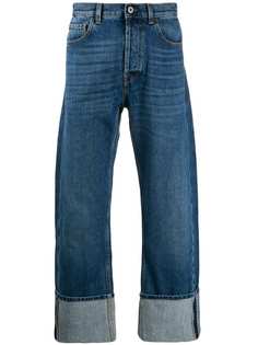 Valentino джинсы прямого кроя с подворотами