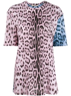 Roberto Cavalli футболка с леопардовым принтом