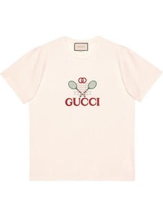 Gucci футболка оверсайз с логотипом Gucci Tennis