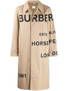 Burberry тренч с принтом Horseferry