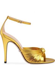Gucci босоножки с эффектом металлик