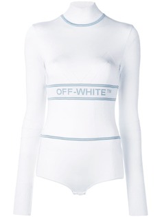 Off-White спортивное боди с логотипом