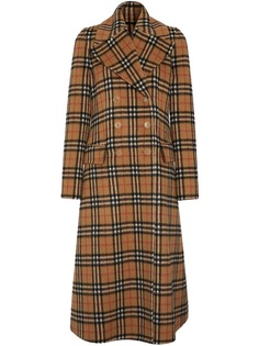 Burberry строгое пальто в клетку Vintage