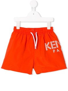 Kenzo Kids плавательные шорты с принтом логотипа