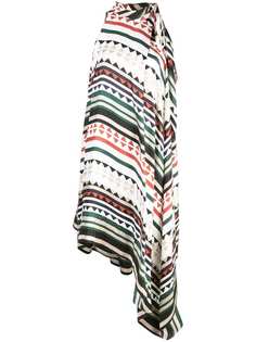 Oscar de la Renta платье миди с асимметричным подолом