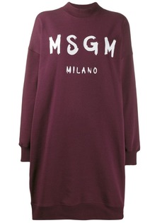 MSGM платье-джемпер с логотипом