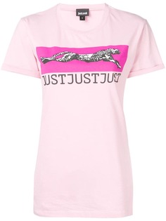 Just Cavalli футболка с нашивкой-логотипом