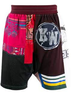 Amen шорты в технике пэчворк с принтом