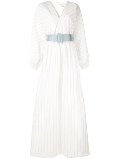 Sachin & Babi платье в полоску с V-образным вырезом и поясом