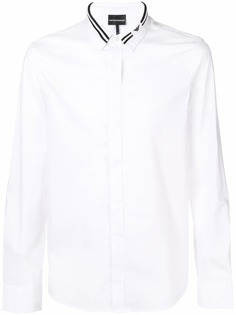 Emporio Armani рубашка с полосатой отделкой