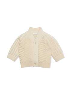 Burberry Kids кардиган ребристой вязки