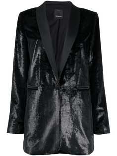 Pinko фактурный блейзер с V-образным вырезом