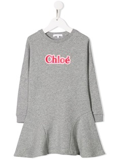 Chloé Kids платье-толстовка с логотипом