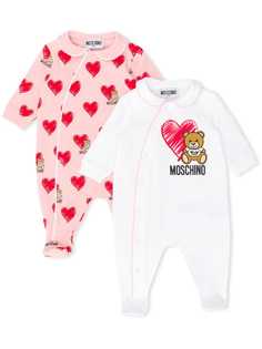 Moschino Kids комбинезон для новорожденного с логотипом