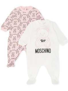 Moschino Kids комбинезон для новорожденного с логотипом