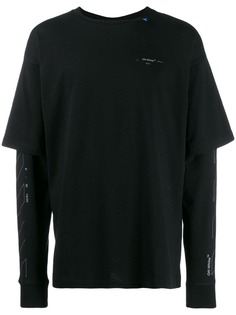 Off-White многослойная футболка с принтом Arrows