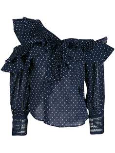 Self-Portrait топ Plumetis с оборками