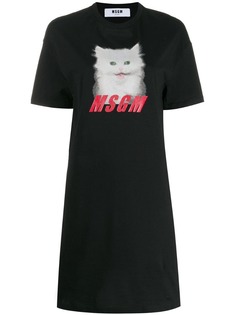 MSGM платье-футболка с логотипом
