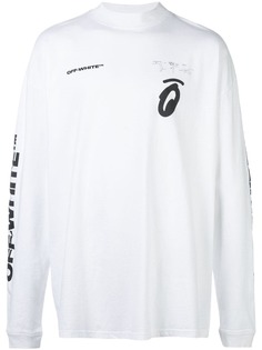 Off-White футболка с длинными рукавами и логотипом
