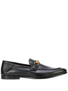 Gucci лоферы Horsebit с отделкой Web