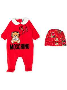 Moschino Kids комплект Teddy Bear из комбинезона и шапки