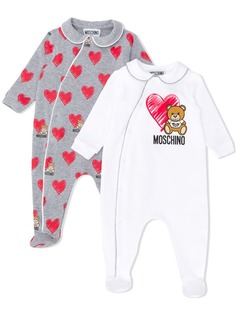 Moschino Kids комплект из двух комбинезонов с логотипом