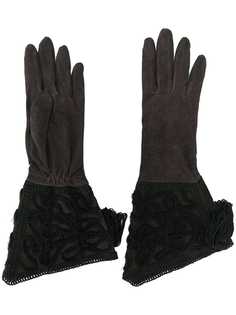 GIORGIO ARMANI PRE-OWNED декорированные перчатки средней длины