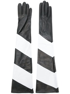Manokhi длинны перчатки с контрастными панелями