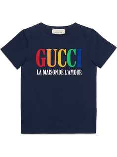 Gucci Kids футболка с принтом Gucci