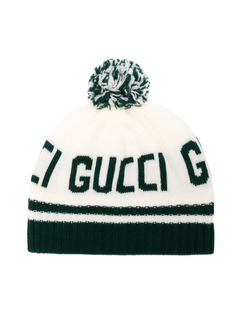 Gucci Kids jacquard logo knit beanie