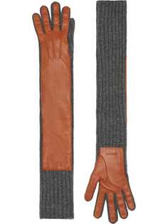 Burberry удлиненные перчатки с кашемировой подкладкой