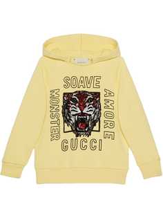 Gucci Kids декорированная толстовка с капюшоном