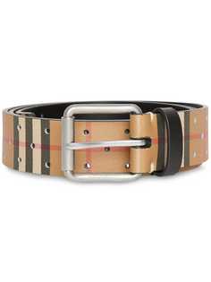 Burberry ремень с перфорированным клетчатым узором Vintage Check