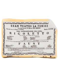 Fornasetti пепельница Rigoletto с золотистой отделкой
