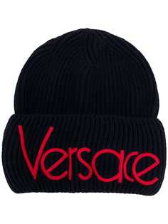 Versace шапка-бини с логотипом