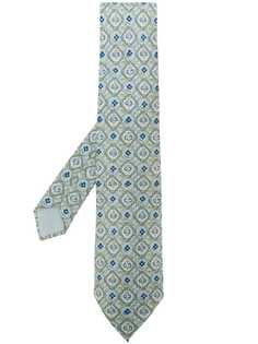 Hermès Pre-Owned галстук с геометрическим цветочным принтом