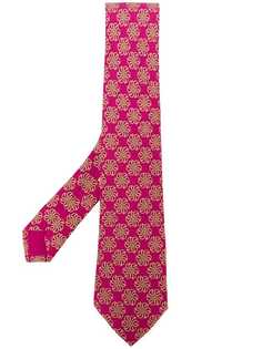 Hermès Pre-Owned галстук с цветочным принтом