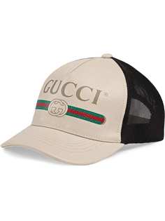 Gucci бейсбольная кепка с принтом логотипа