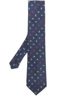 Etro галстук с микро-узором пейсли