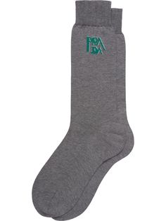 Prada носки с логотипом вязки интарсия