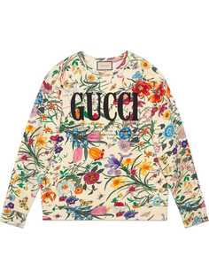 Gucci толстовка оверсайз с принтом логотипа