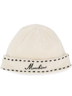 MOSCHINO PRE-OWNED шапка бини с вышитым логотипом