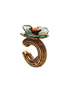 Fendi единичная серьга цветочного дизайна