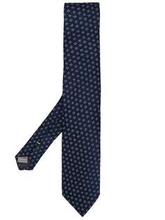 Canali фактурный галстук с цветочным узором