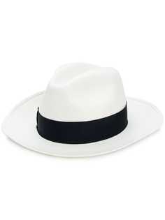 Borsalino шляпа "трилби" с контрастной лентой