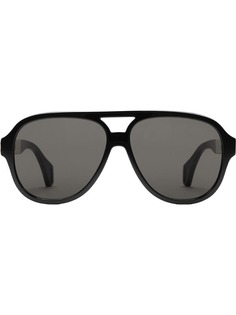 Gucci Eyewear солнцезащитные очки-авиаторы с полосками Gucci